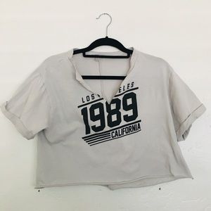 LOS ANGELES 1989 Cut Crop Top Charlotte Russe